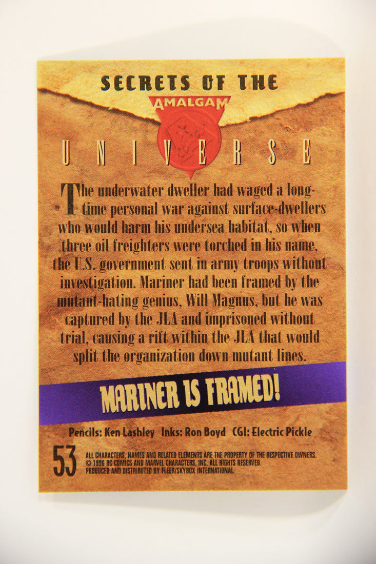 Amalgam Comics 1996 Marvel DC Trading Card #53 Mariner Is Framed L010813