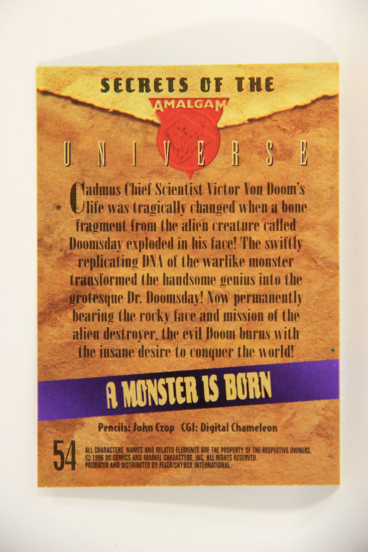 Amalgam Comics 1996 Marvel DC Trading Card #54 A Monster Is Born L010814