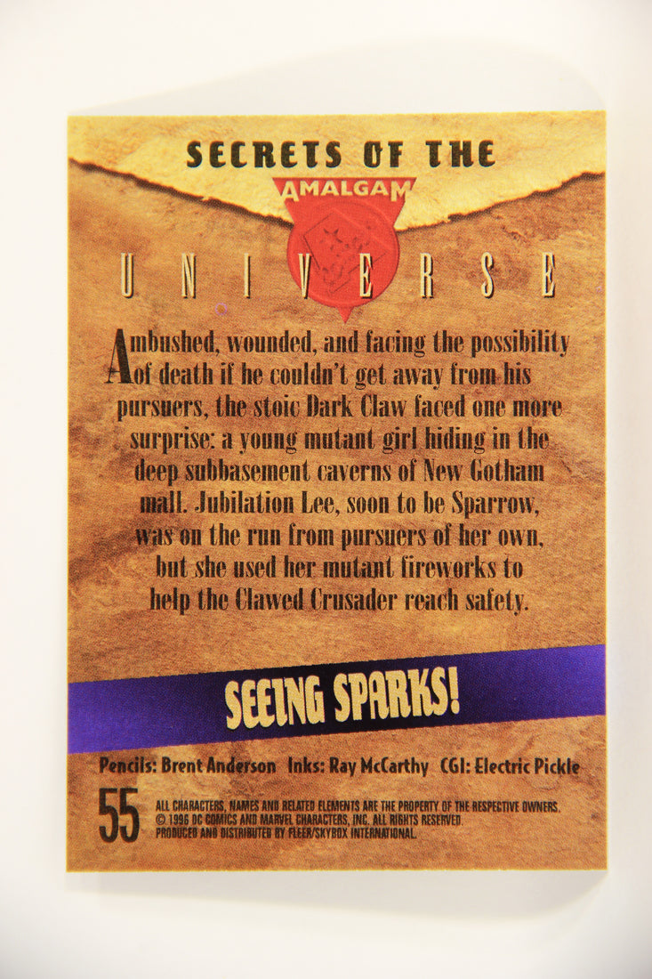 Amalgam Comics 1996 Marvel DC Trading Card #55 Seeing Sparks L010815