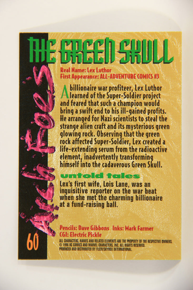 Amalgam Comics 1996 Marvel DC Trading Card #60 The Green Skull L010820