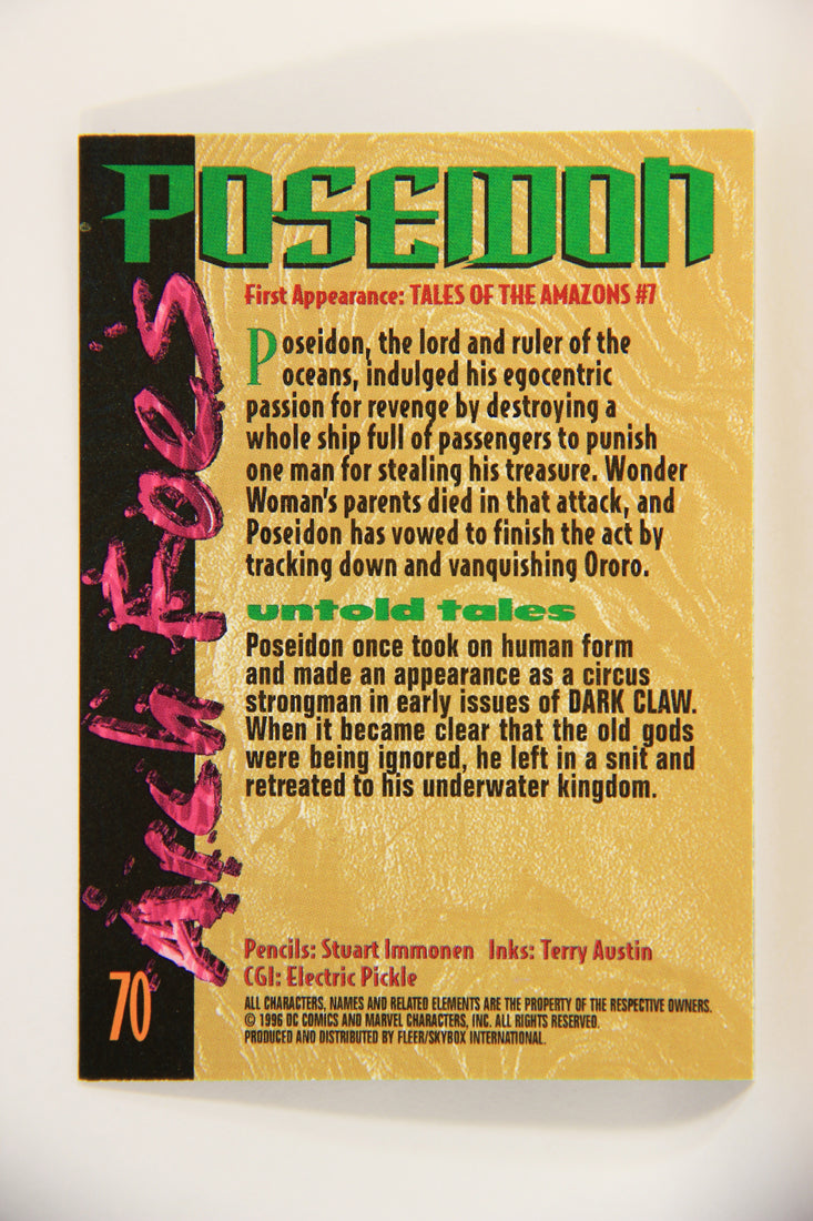 Amalgam Comics 1996 Marvel DC Trading Card #70 Poseidon L010830