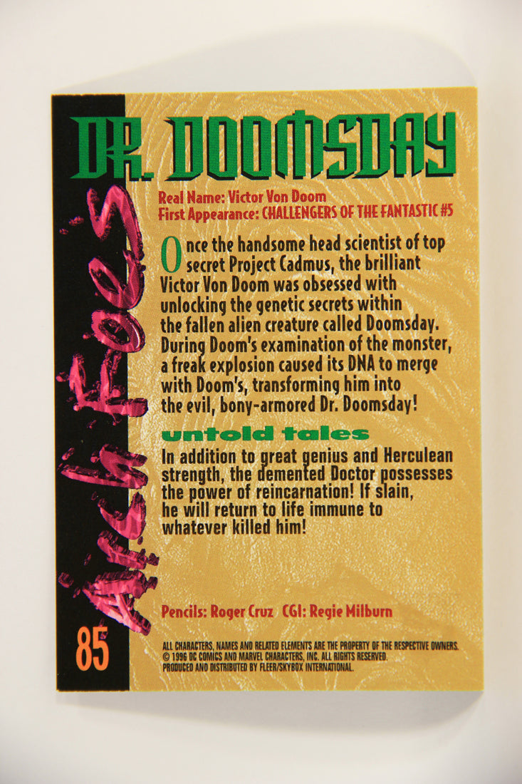 Amalgam Comics 1996 Marvel DC Trading Card #85 Dr. Doomsday L010845