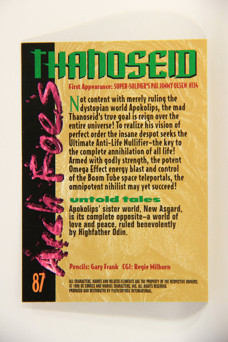 Amalgam Comics 1996 Marvel DC Trading Card #87 Thanoseid L010847