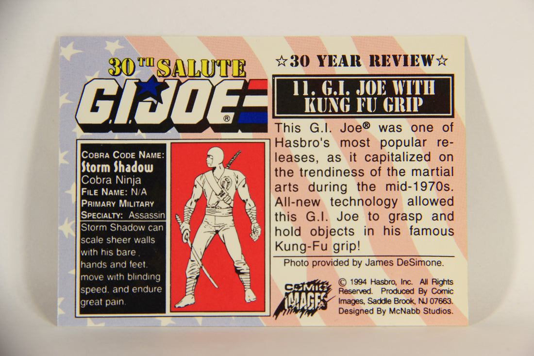 GI Joe 30th Salute 1994 Trading Card NO TOY #11 G.I. Joe With Kung Fu Grip ENG L010946