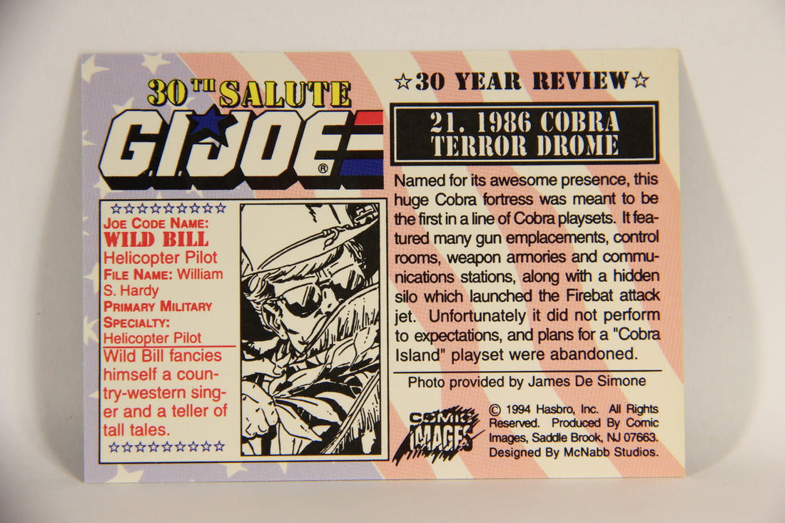 GI Joe 30th Salute 1994 Trading Card NO TOY #21 - 1986 Cobra Terror Drome ENG L010954