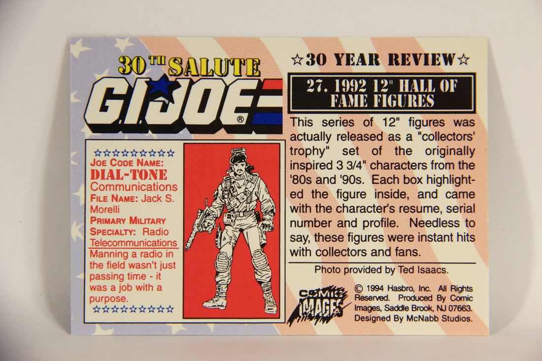 GI Joe 30th Salute 1994 Trading Card NO TOY #27 - 1992 12" Hall Of Fame Figures ENG L010960