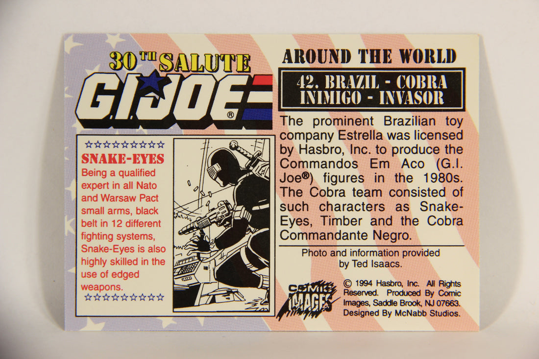 GI Joe 30th Salute 1994 Trading Card NO TOY #42 Brazil - Cobra Inimigo - Invasor ENG L010964