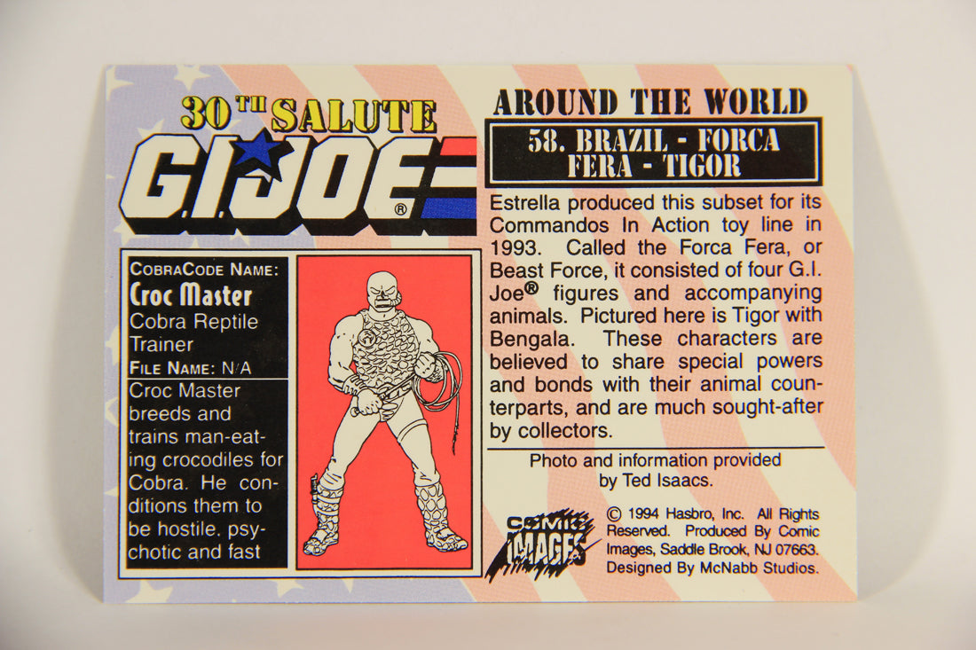 GI Joe 30th Salute 1994 Trading Card NO TOY #58 Brazil - Forca Fera - Tigor ENG L010980