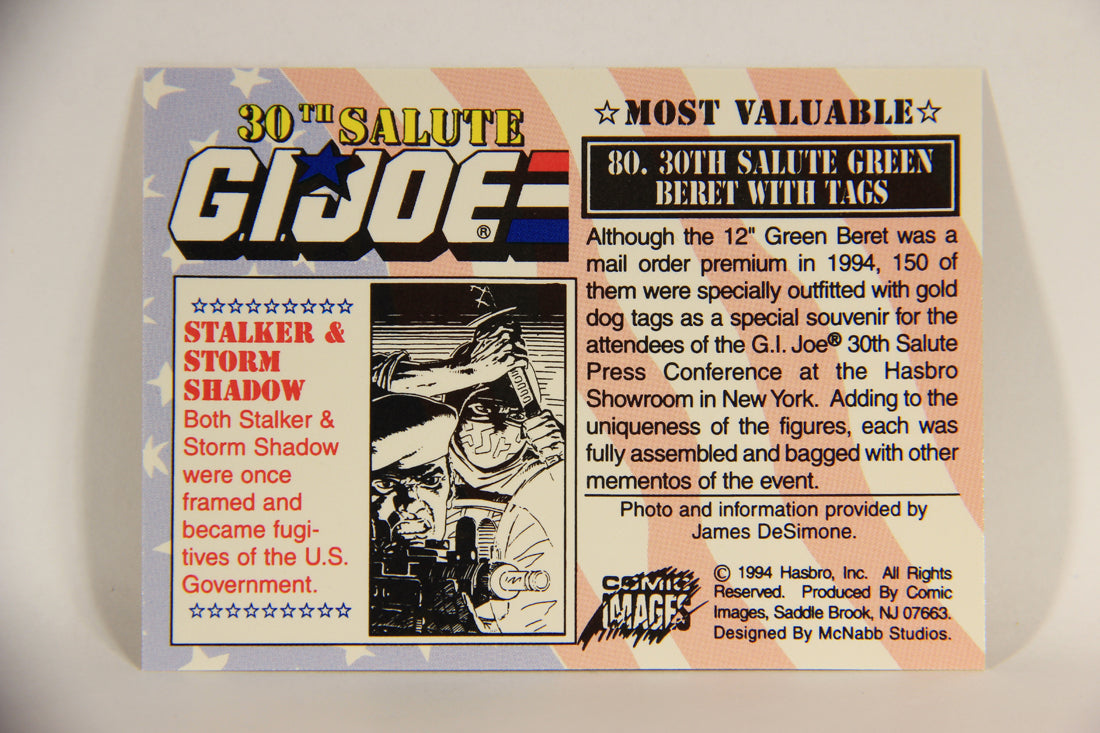 GI Joe 30th Salute 1994 Trading Card NO TOY #80 Green Beret With Tags ENG L010987