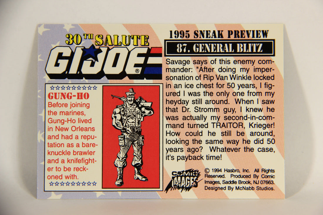 GI Joe 30th Salute 1994 Trading Card #87 General Blitz ENG L010989