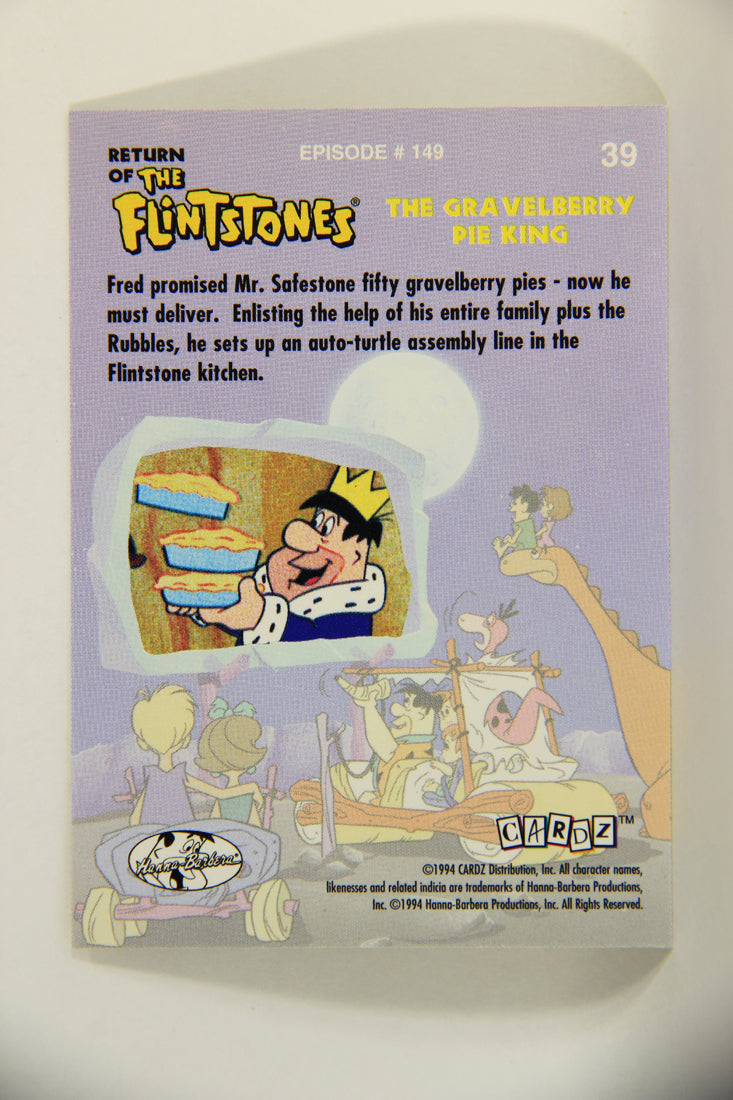 Return Of The Flintstones 1994 Trading Card #39 Auto-Turtle Assembly Line ENG L010991