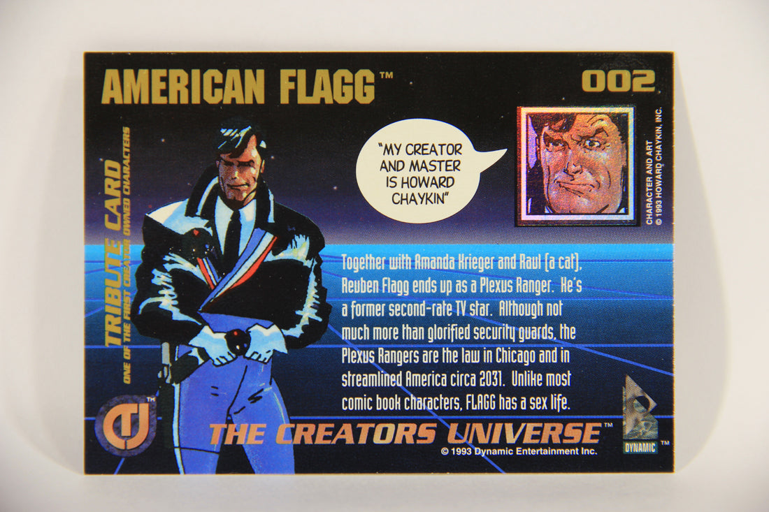 The Creators Universe 1993 Trading Card #2 American Flagg ENG L011089