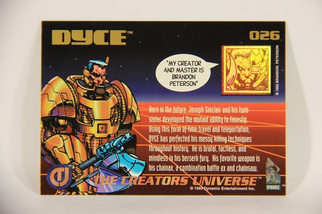 The Creators Universe 1993 Trading Card #26 Dyce ENG L011103