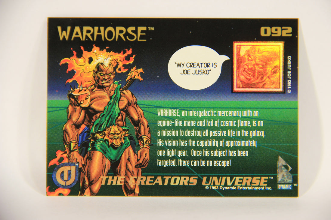 The Creators Universe 1993 Trading Card #92 Warhorse ENG L011170