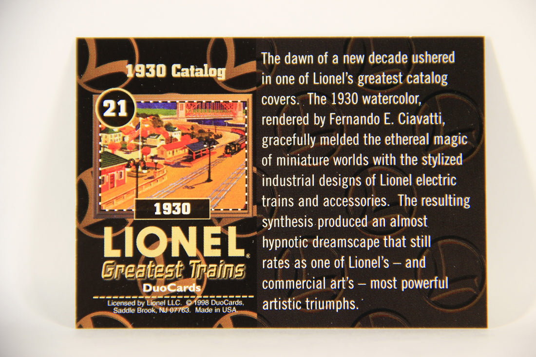 Lionel Greatest Trains 1998 Trading Card #21 - 1930 Catalog ENG L011249