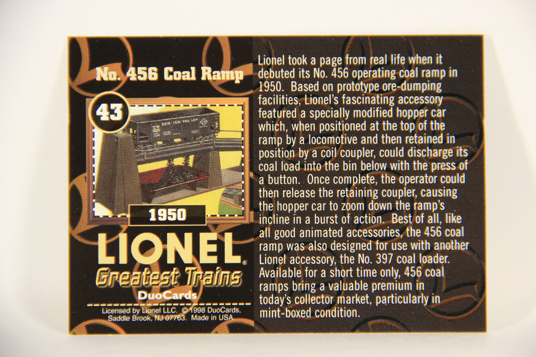 Lionel Greatest Trains 1998 Trading Card #43 - 1950 No. 456 Coal Ramp ENG L011271