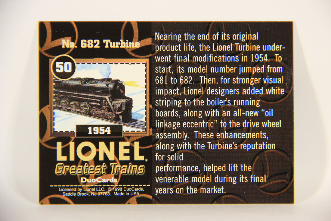 Lionel Greatest Trains 1998 Trading Card #50 - 1954 No. 682 Turbine ENG L011278