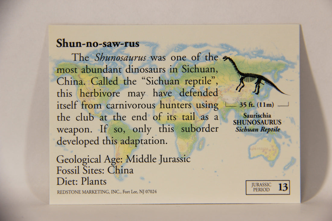 Dinosaurs The Mesozoic Era 1993 Vintage Trading Card #13 Shunosaurus ENG L011306