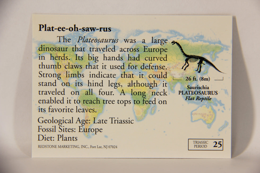 Dinosaurs The Mesozoic Era 1993 Vintage Trading Card #25 Plateosaurus ENG L011318