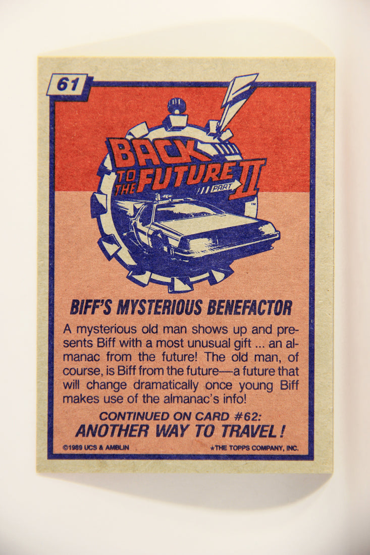 Back To The Future II 1989 Trading Card #61 Biff's Mysterious Benefactor L011473