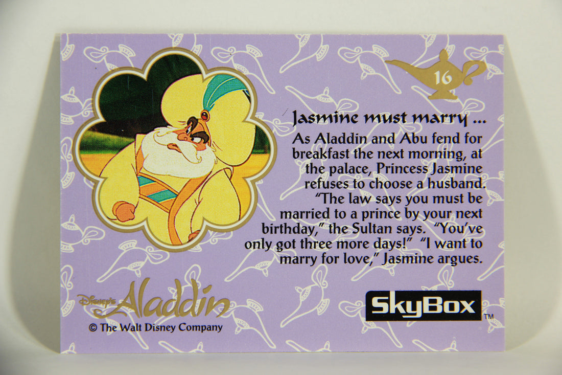 Aladdin 1993 Trading Card #16 Jasmine Must Marry ENG SkyBox L011630