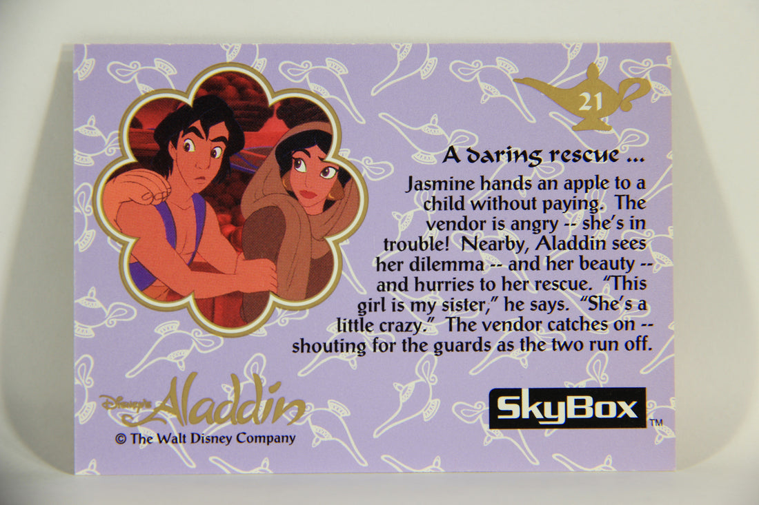 Aladdin 1993 Trading Card #21 A Daring Rescue ENG SkyBox L011635