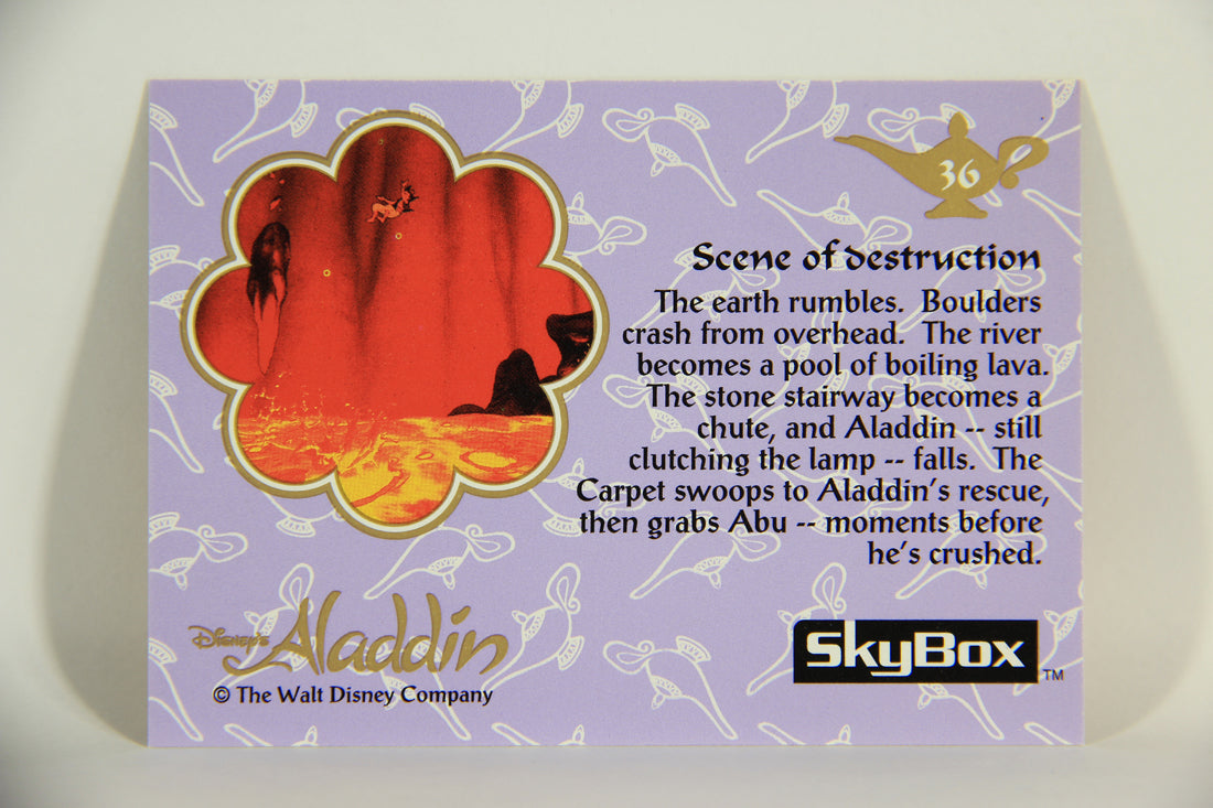 Aladdin 1993 Trading Card #36 Scene Of Destruction ENG SkyBox L011650