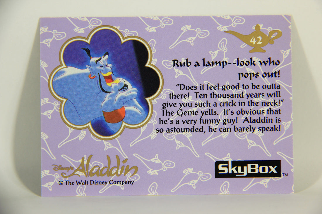 Aladdin 1993 Trading Card #42 Rub A Lamp Look Who Pops Out ENG SkyBox L011656