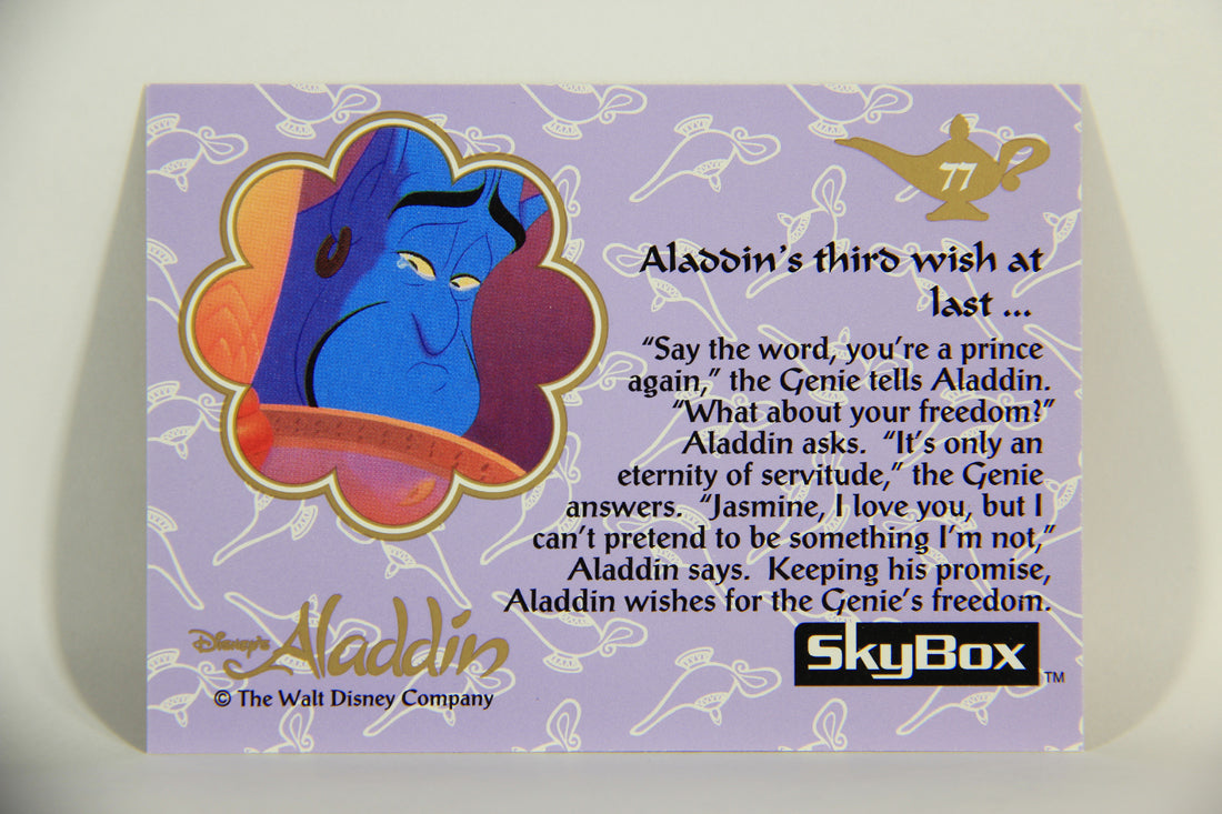 Aladdin 1993 Trading Card #77 Aladdin's Third Wish At Last ENG SkyBox L011691