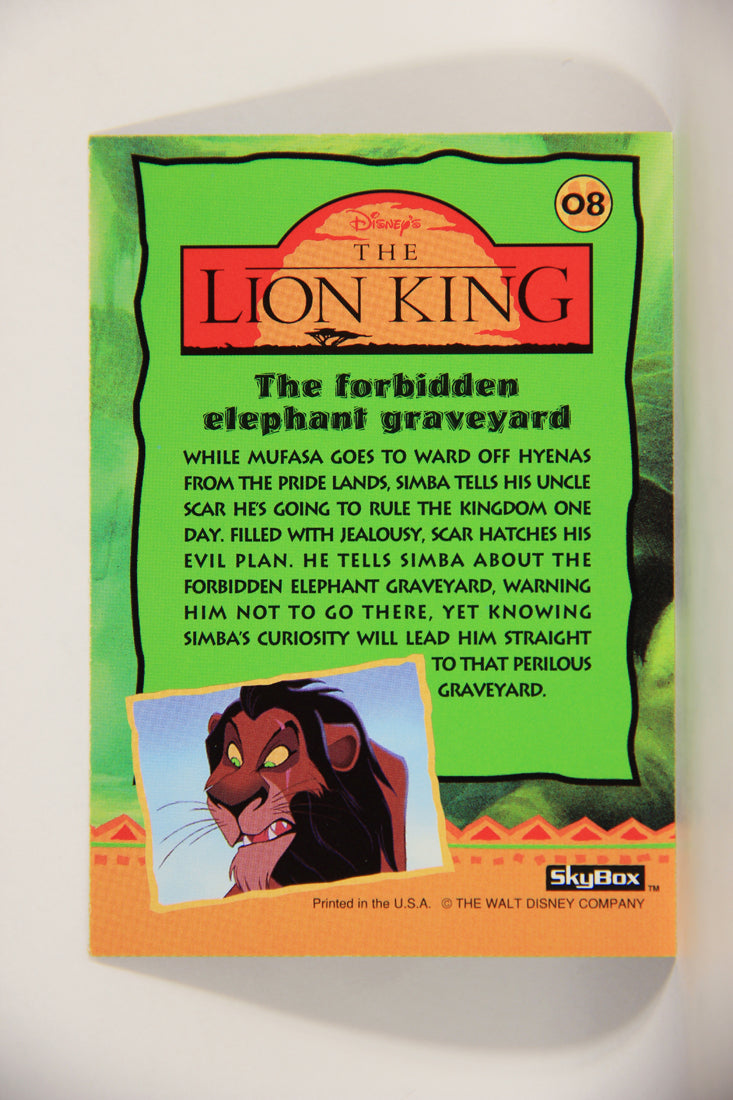 The Lion King 1994 Trading Card #8 The Forbidden Elephant Graveyard ENG L011713