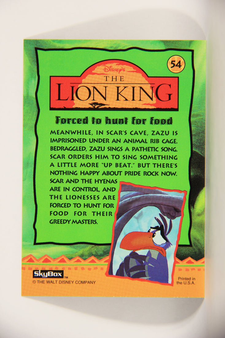 The Lion King 1994 Trading Card #54 Forced To Hunt For Food ENG L011759
