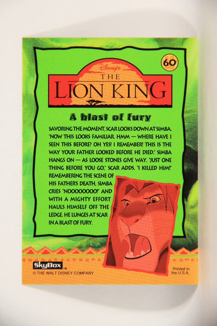 The Lion King 1994 Trading Card #60 A Blast Of Fury ENG L011765