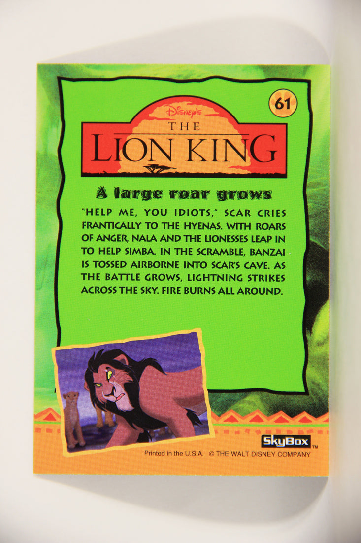 The Lion King 1994 Trading Card #61 A Large Roar Grows ENG L011766