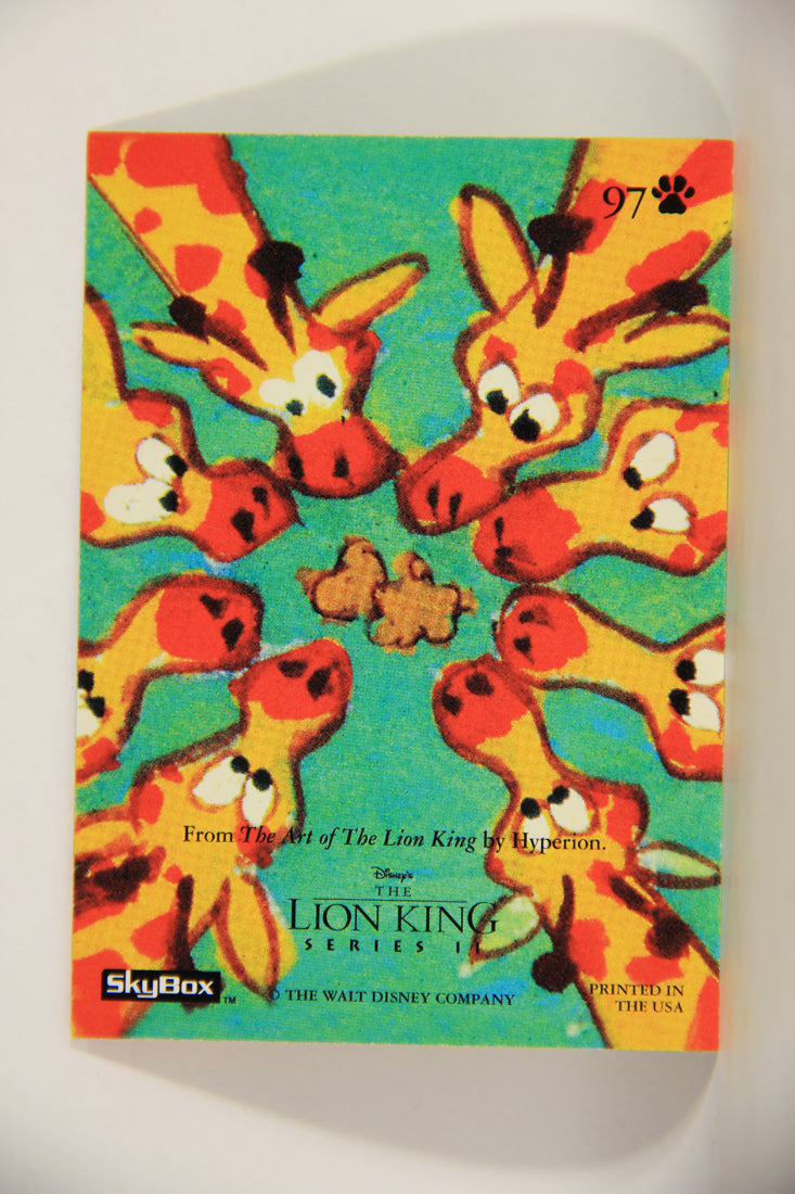 The Lion King 1994 Trading Card #97 Giraffe Choreography ENG Artwork L011803