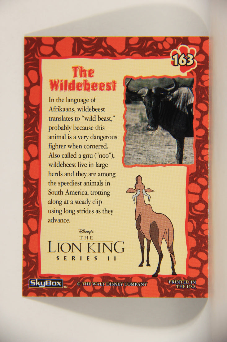 The Lion King 1994 Trading Card #163 The Wildebeest ENG L011857
