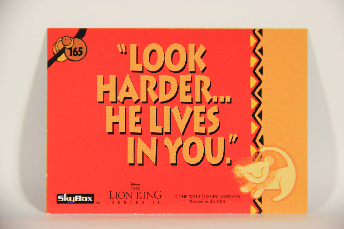 The Lion King 1994 Trading Card #165 Look Harder He Lives In You ENG L011859