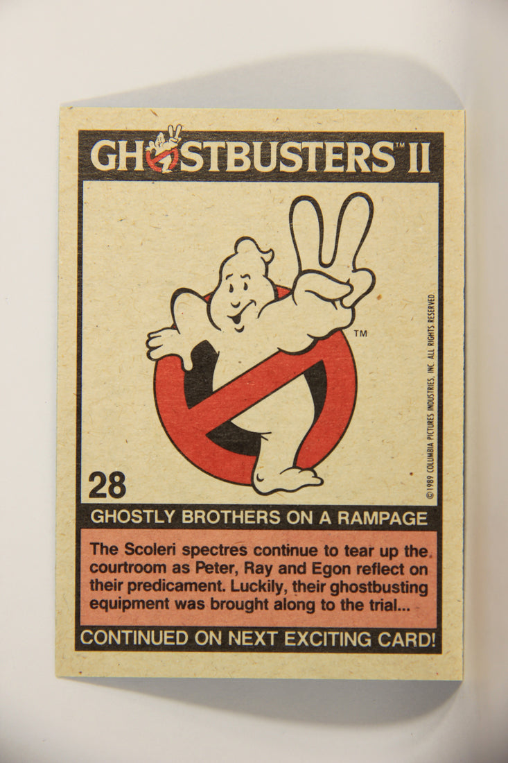 Ghostbusters II 1989 Trading Card #28 Ghostly Brothers On A Rampage L012077