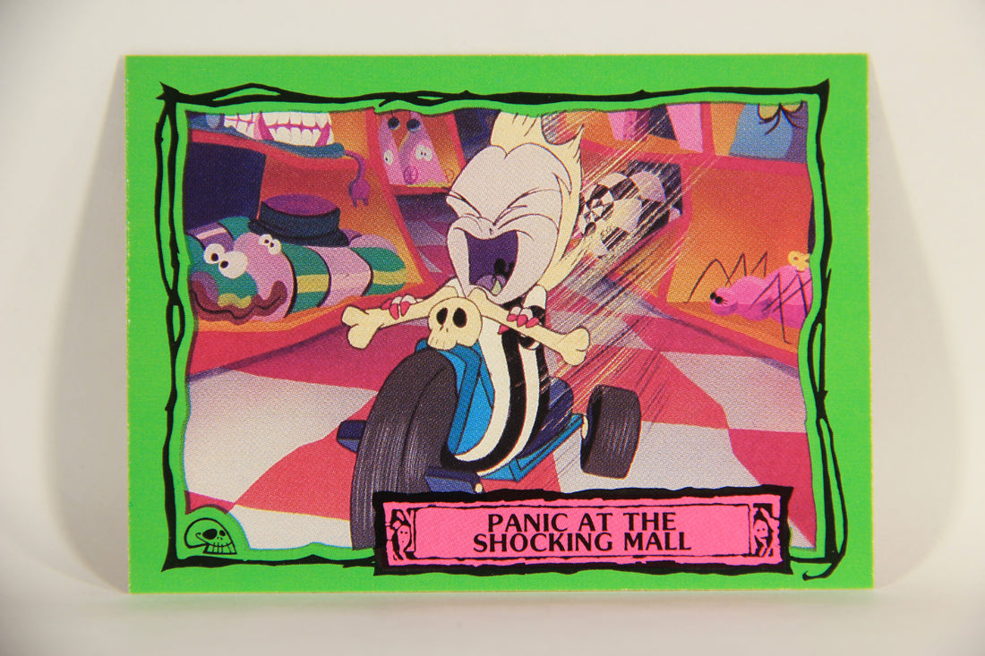 Beetlejuice 1990 Trading Card #12 Panic At The Shocking Mall ENG L012119