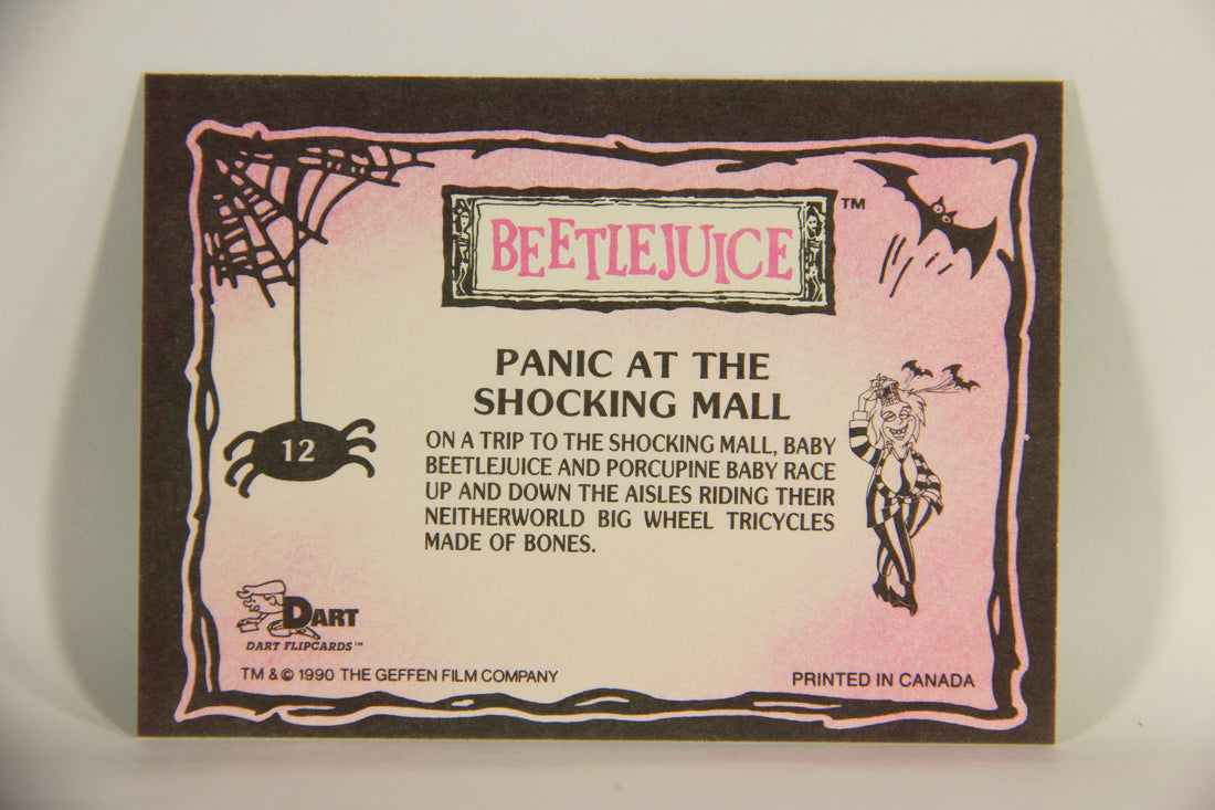 Beetlejuice 1990 Trading Card #12 Panic At The Shocking Mall ENG L012119