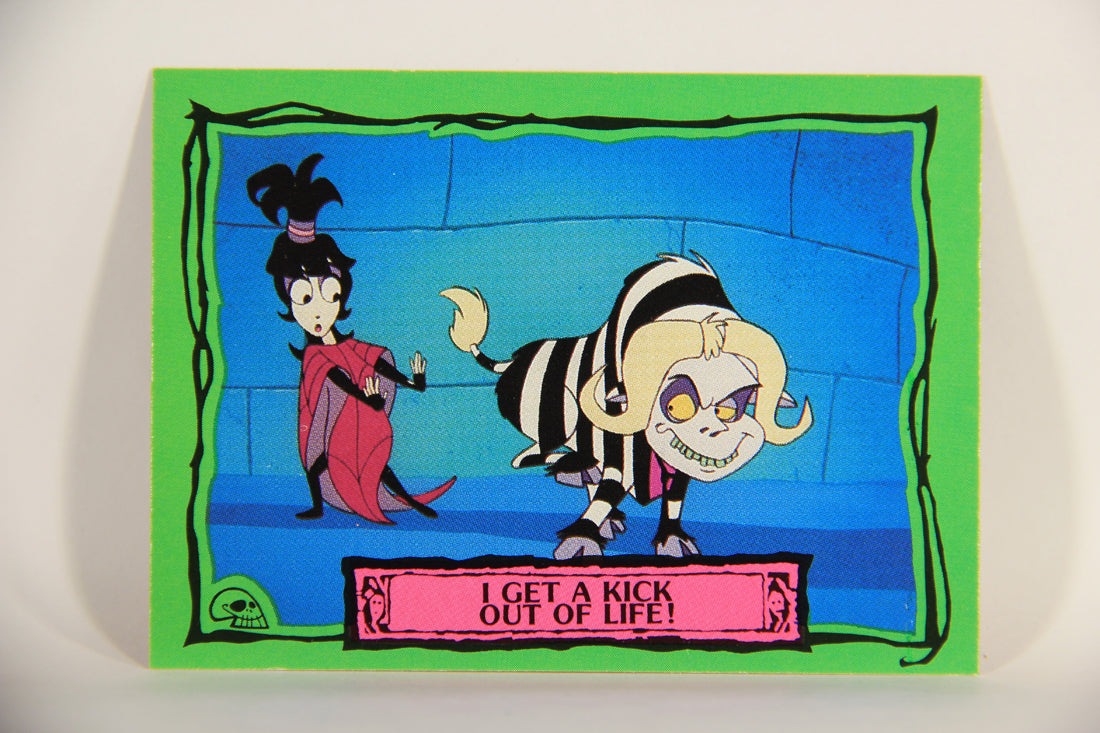 Beetlejuice 1990 Trading Card #13 I Get A Kick Out Of Life ENG L012120