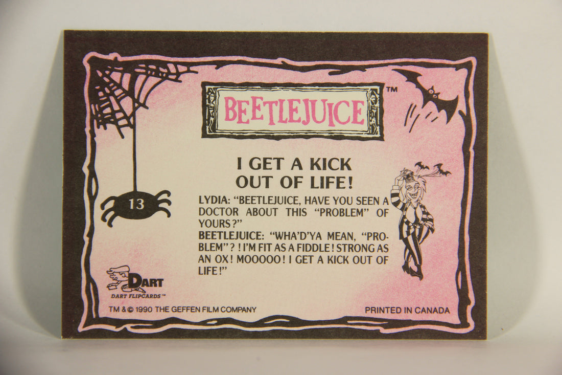 Beetlejuice 1990 Trading Card #13 I Get A Kick Out Of Life ENG L012120
