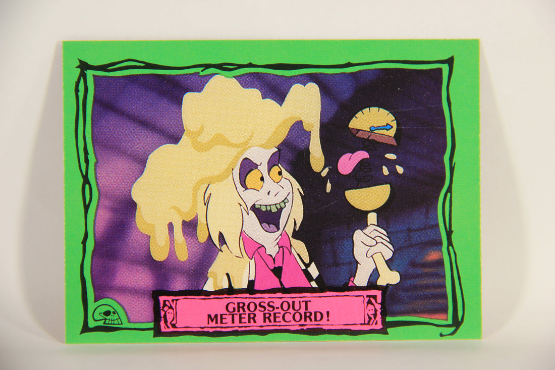 Beetlejuice 1990 Trading Card #16 Gross-Out Meter Record ENG L012123