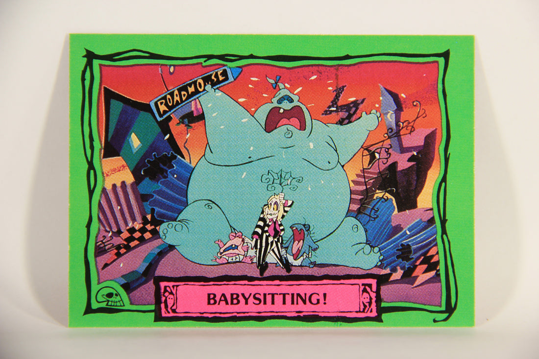 Beetlejuice 1990 Trading Card #17 Babysitting ENG L012124