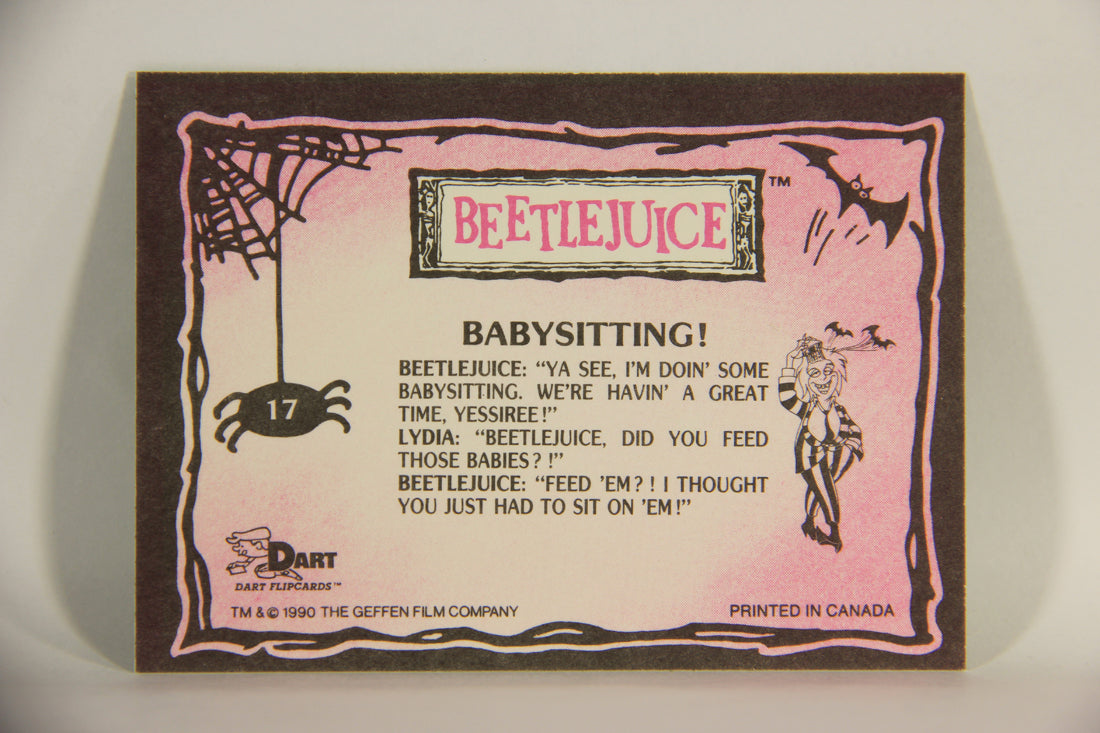 Beetlejuice 1990 Trading Card #17 Babysitting ENG L012124