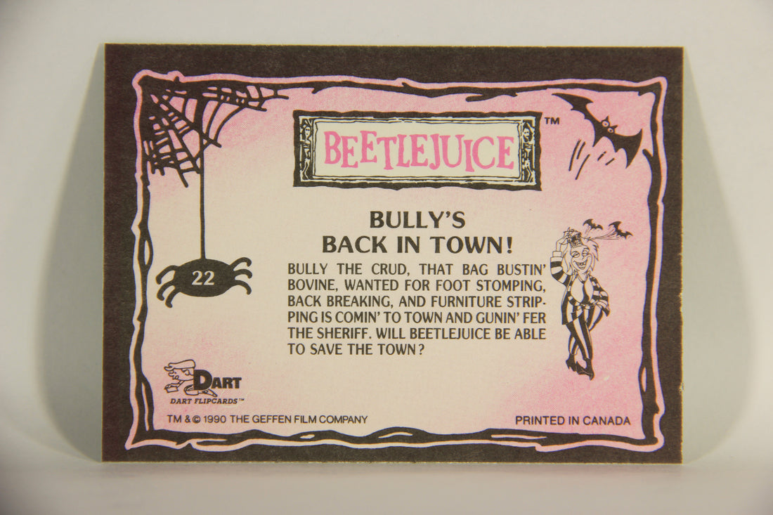 Beetlejuice 1990 Trading Card #22 Bully's Back In Town ENG L012129
