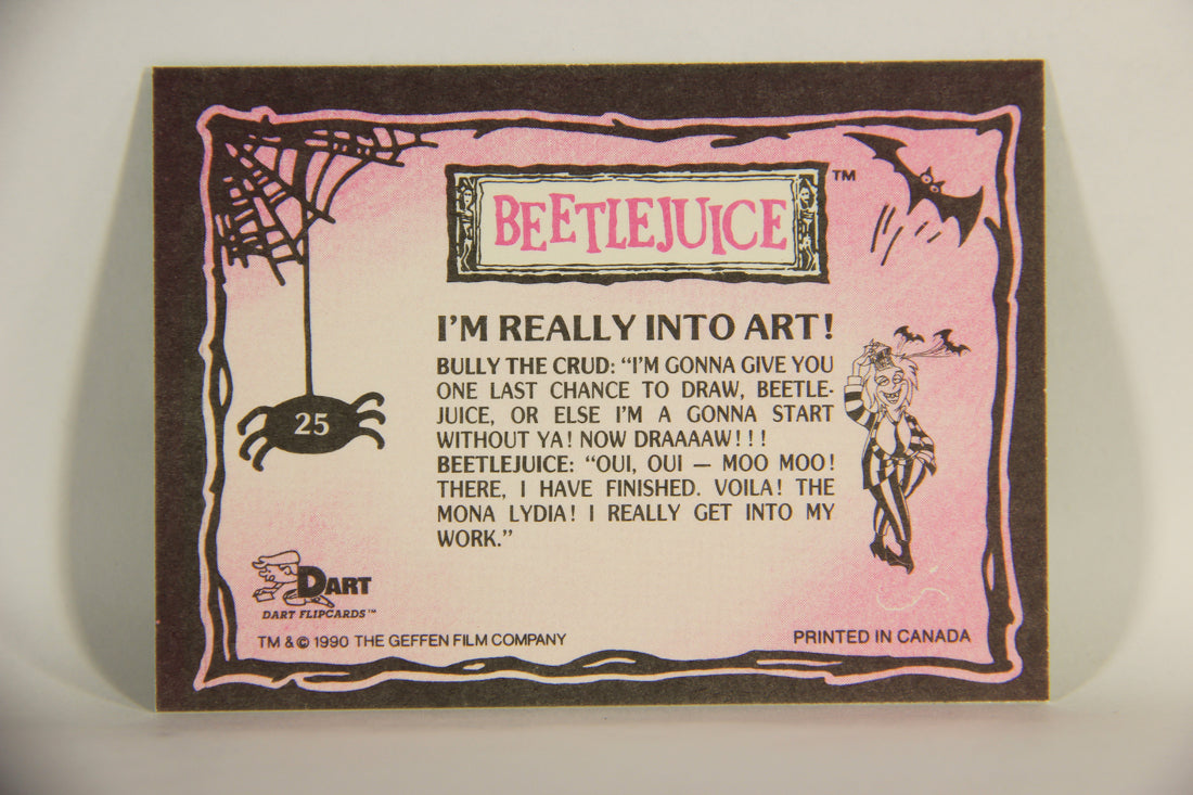 Beetlejuice 1990 Trading Card #25 I'm Really Into Art ENG L012132