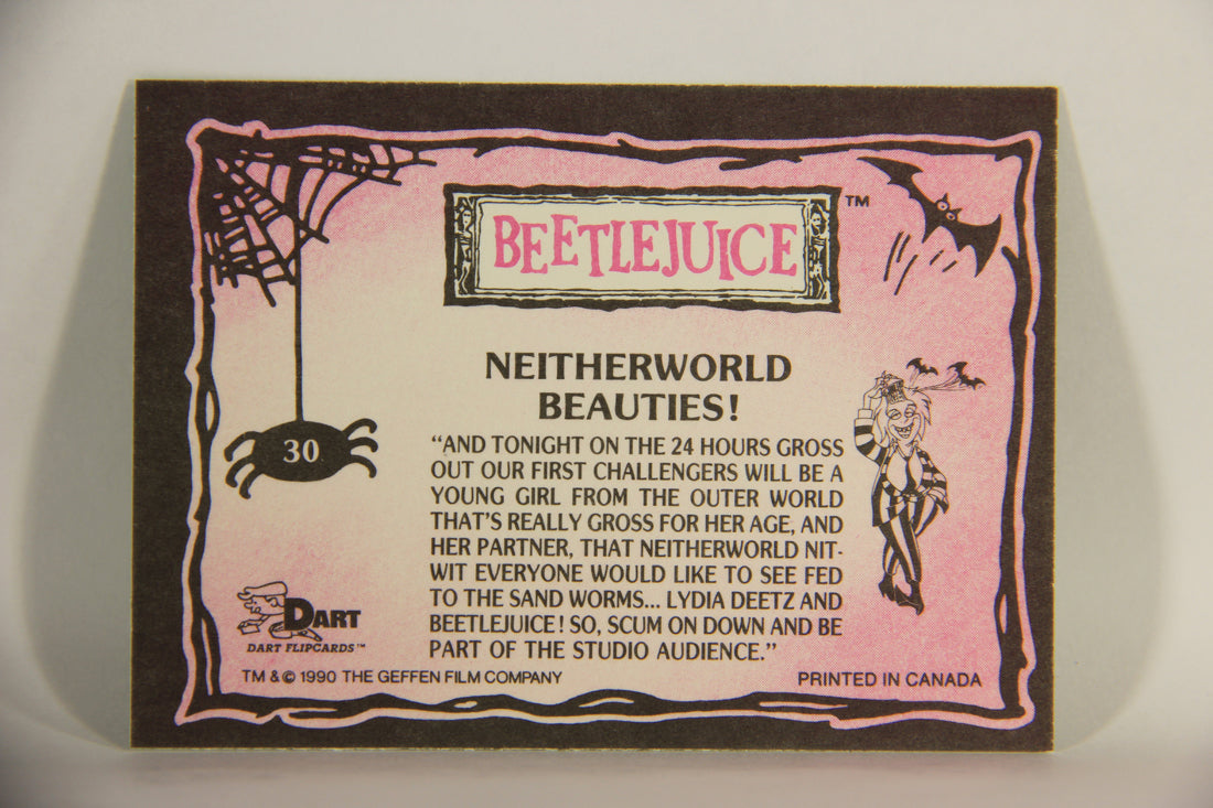 Beetlejuice 1990 Trading Card #30 Neitherworld Beauties ENG L012137