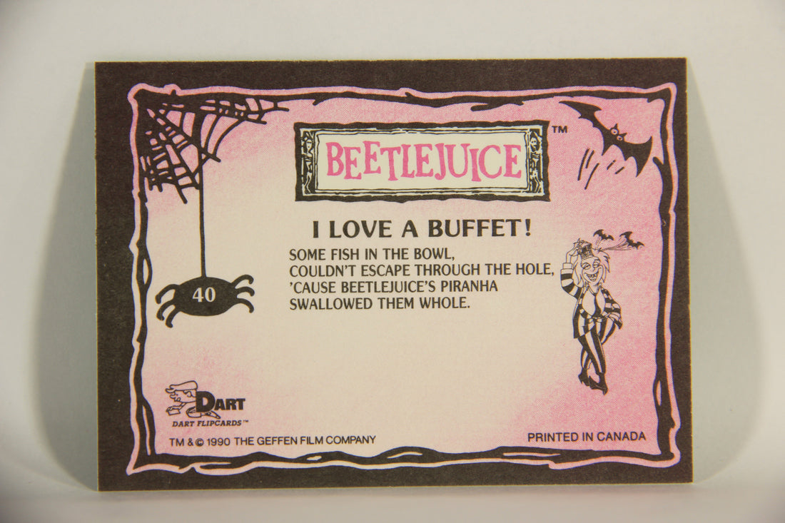 Beetlejuice 1990 Trading Card #40 I Love A Buffet ENG L012147