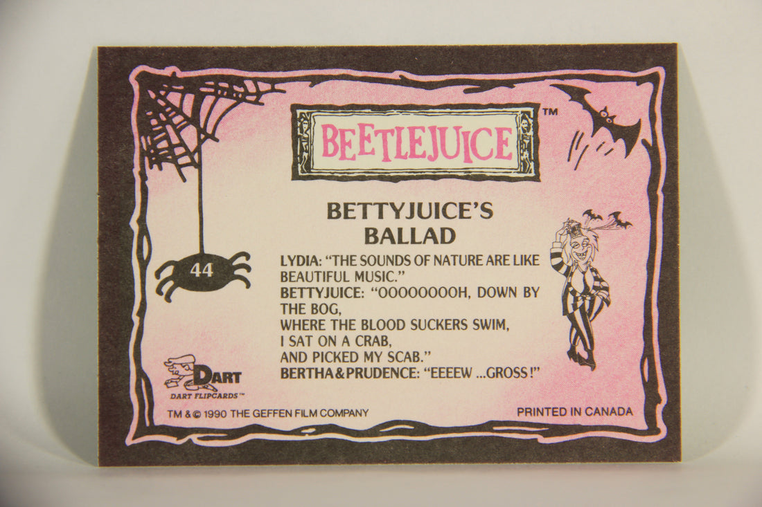 Beetlejuice 1990 Trading Card #44 Bettyjuice's Ballad ENG L012151