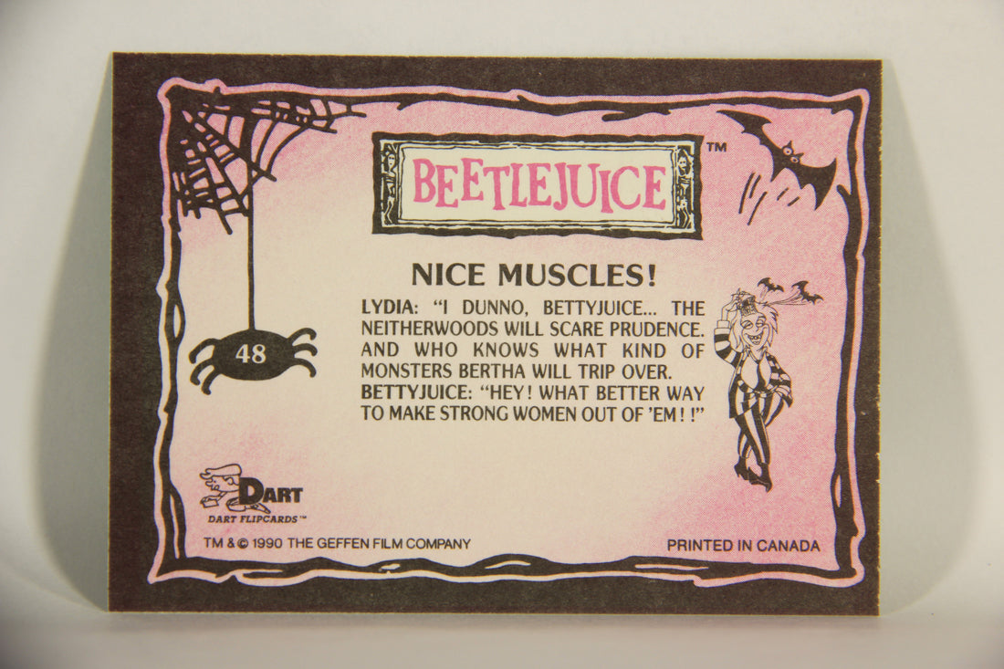 Beetlejuice 1990 Trading Card #48 Nice Muscles ENG L012154